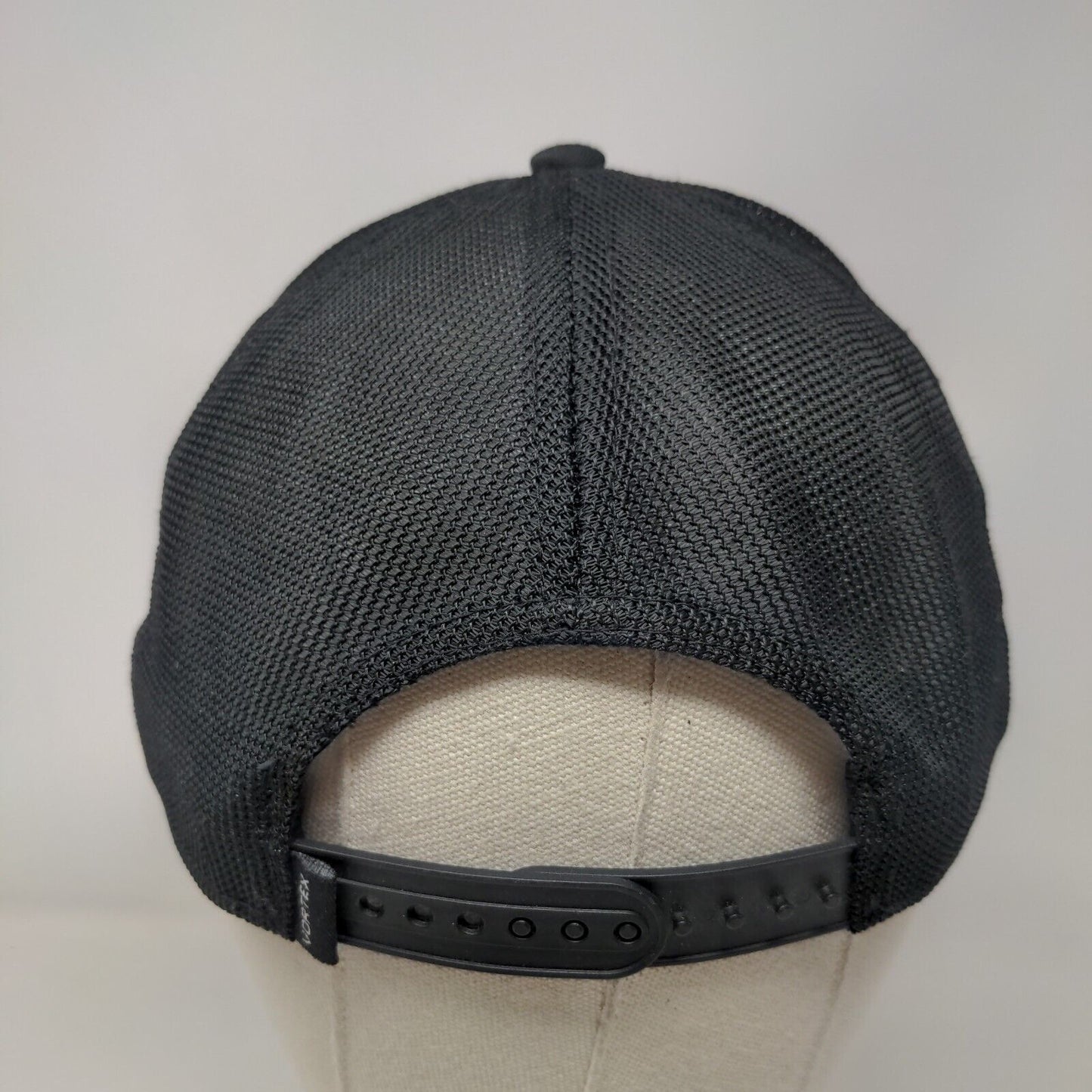 Vortex Snapback Mesh Back Trucker Hat Black OSFM Embroidered 6 Panel