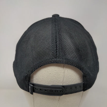 Vortex Snapback Mesh Back Trucker Hat Black OSFM Embroidered 6 Panel