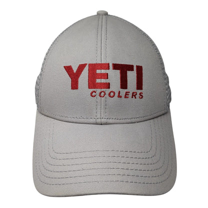 YETI Coolers Snapback Mesh Back Trucker Hat Gray One Size Embroidered