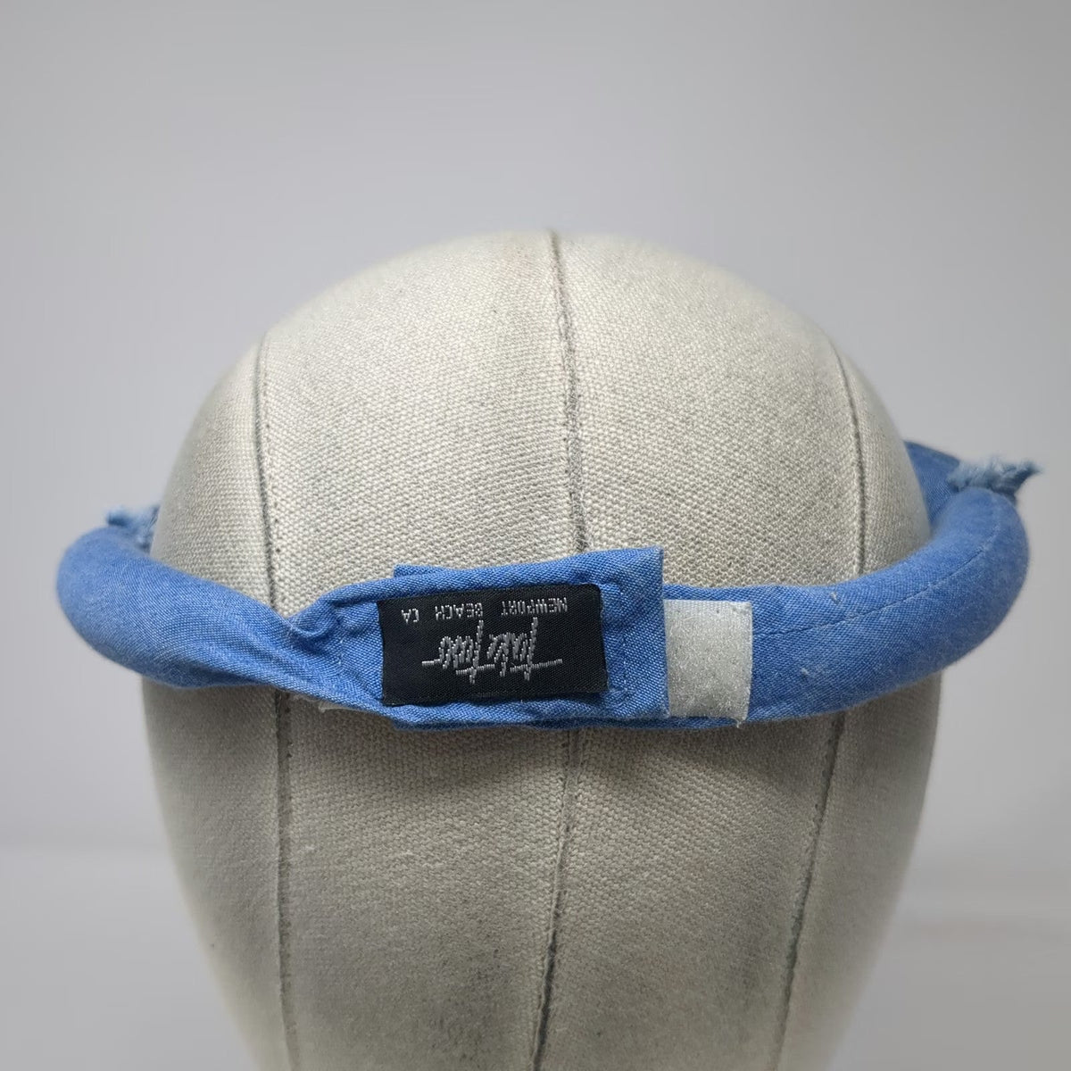 Take Two Visor Hat Blue One Size Denim Padded Roll Top Strapback Newport Beach