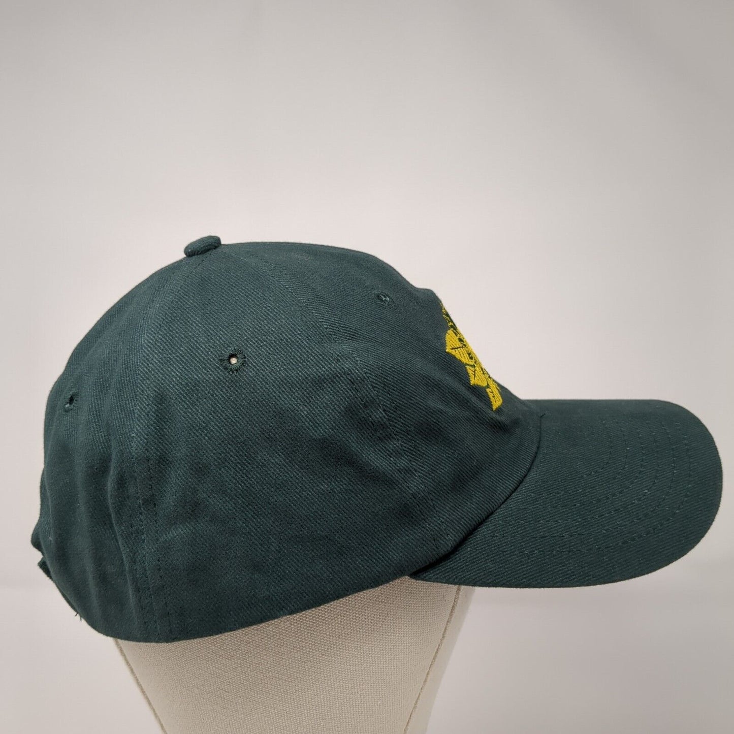 Sunflower Strapback Hat Green One Size Adjustable Embroidered Eco Range Cotton