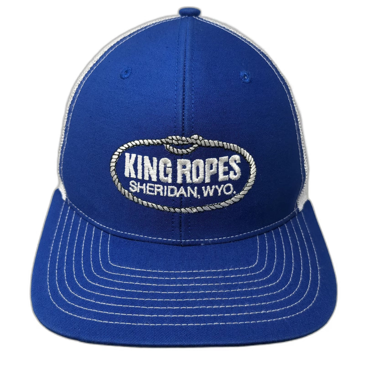 Richardson Trucker Hat Blue One Size King Ropes Sheridan Wyoming Mesh Snapback