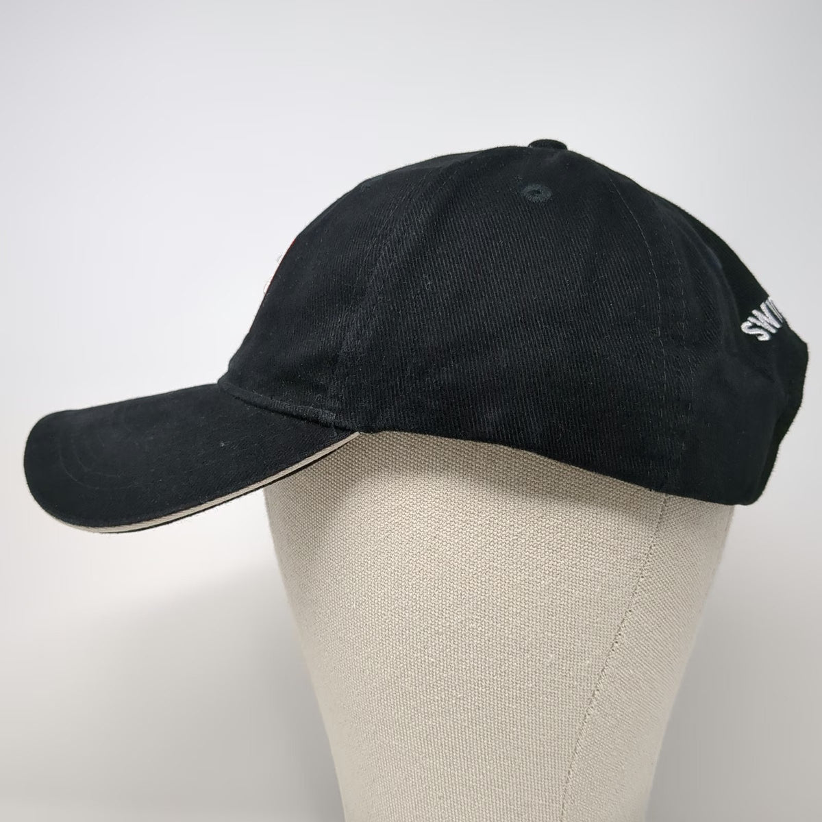 Alberto SA Switzerland Flag Baseball Cap Black One Size Hat Slideback Cross