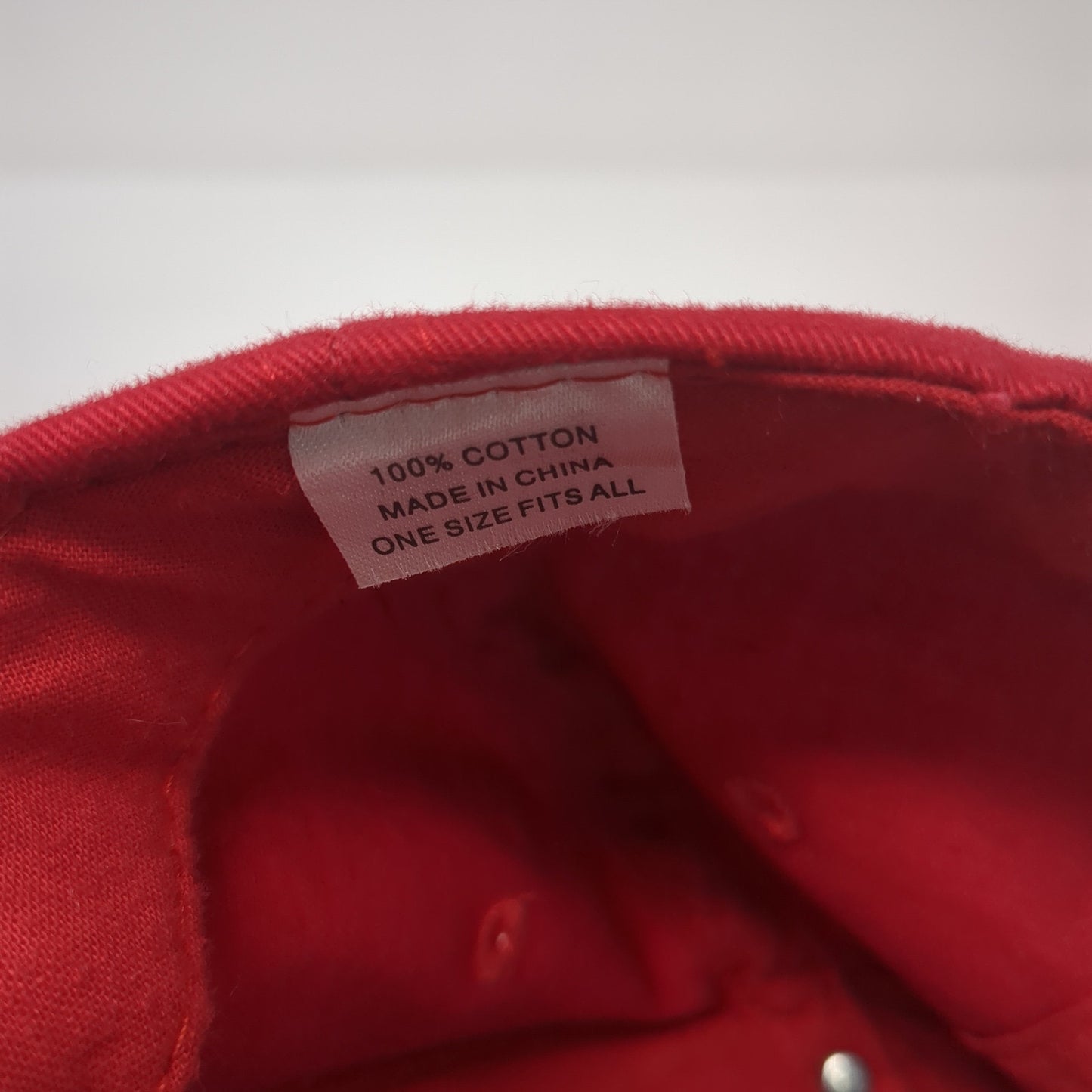 North Kansas City Hospital Strapback Hat Red One Size Solid Adjustable