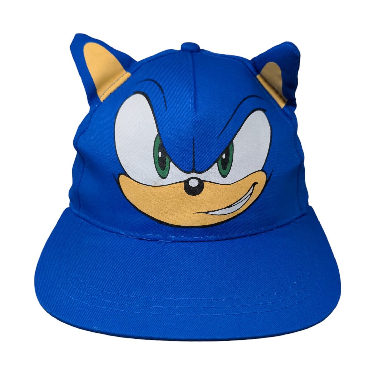 Sonic The Hedgehog Sega Snapback Hat Blue One Size Adjustable Vent Holes
