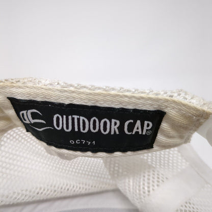 USA Flag Leather Patch Snapback Trucker Hat Gray One Size Mesh Back