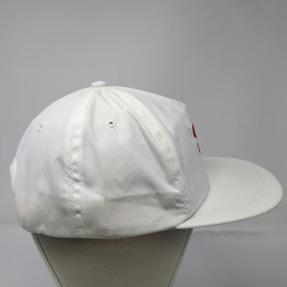 Cap America 5 Panel White One Size 3M Logo Green Underbrim Snapback Hat USA