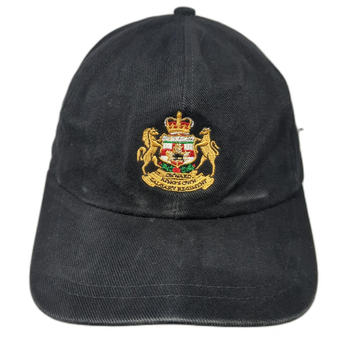 Black Baseball Cap One Size Kings Own Calgary Regiment Canada Slideback Hat