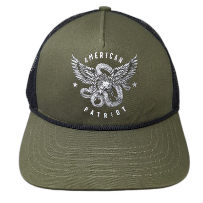 Bass Pro Shops Trucker Hat Green One Size Snapback American Patriot Eagle Rope
