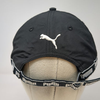 Puma Baseball Cap Black One Size Cat Logo Script Band Slideback Performance Hat