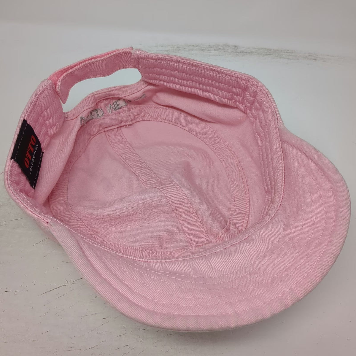 OTTO Army Cap Pink One Size United Metals Strapback Cotton Cadet Style Work Hat
