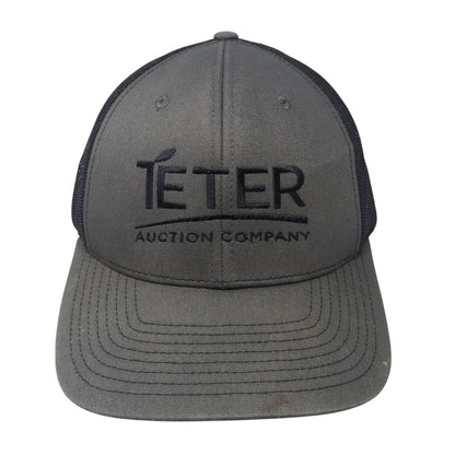 1Eter Auction Company Trucker Hat Gray One Size Adjustable Mesh Back Richardson