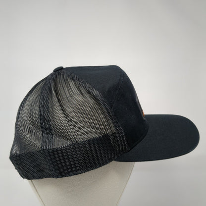 RMC Rocky Mountain Crane Snapback Trucker Hat Black One Size Mesh Back