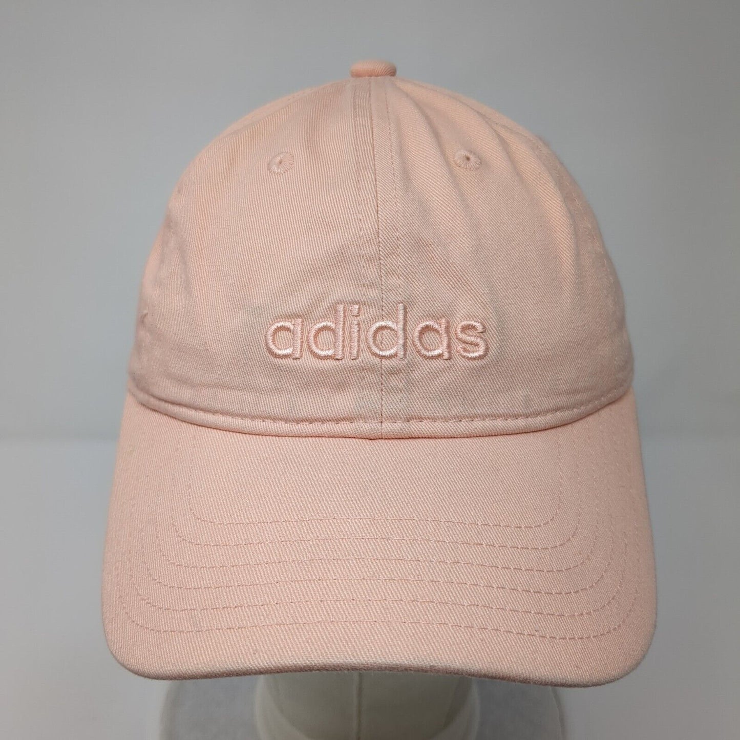 Adidas Strapback Hat Pink One Size Adjustable Embroidered 6 Panel Cotton