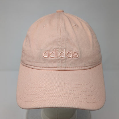 Adidas Strapback Hat Pink One Size Adjustable Embroidered 6 Panel Cotton