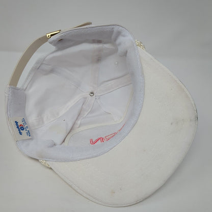 Micron Slideback Hat White One Size Adjustable Rope 6 Panel Sportcap