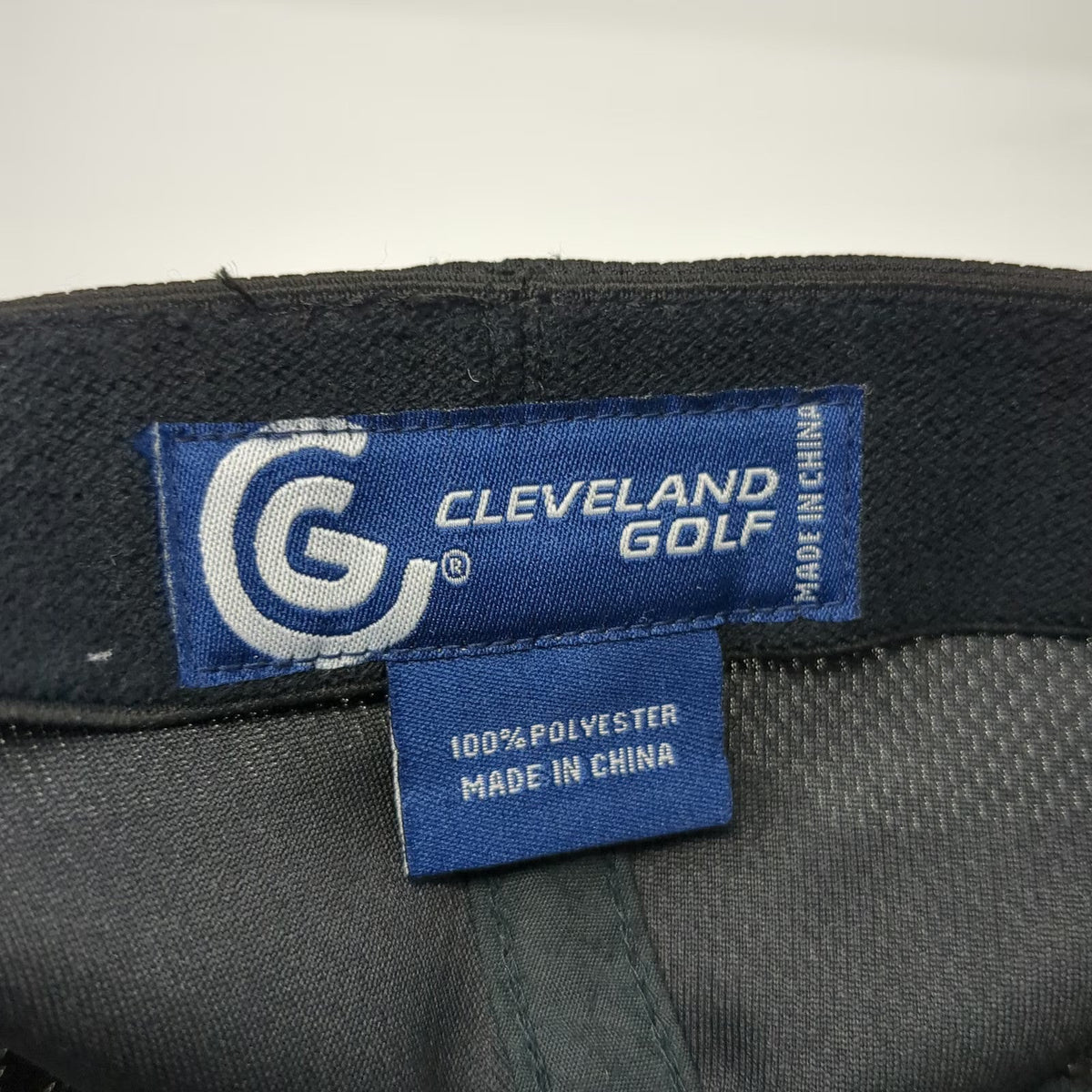 Cleveland Golf Baseball Cap Black L Structured A-Flex Curved Brim Logo Hat