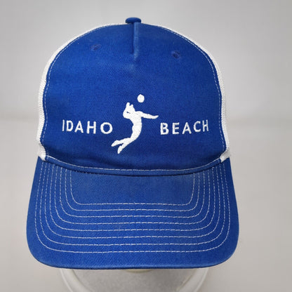 Idaho Beach Snapback Trucker Hat Blue OSFA Adjustable Mesh Back Port Authority
