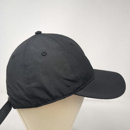 Puma Baseball Cap Black One Size Metal Cat Logo Slideback Strap Hat Polyester