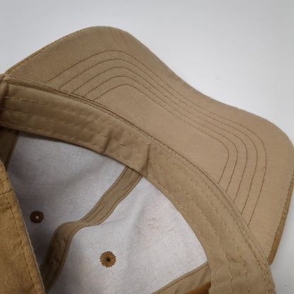 Unbranded Slideback Hat Brown One Size Solid 6 Panel Vent Holes Blank
