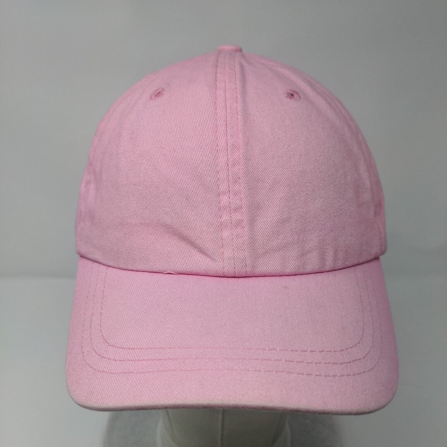 Unbranded Slideback Hat Pink OSFM Adjustable Vented Holes 6 Panel Blank