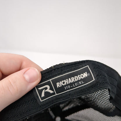 Hawktech Fitted Mesh Back Trucker Hat Brown L/XL Colorblock Richardson