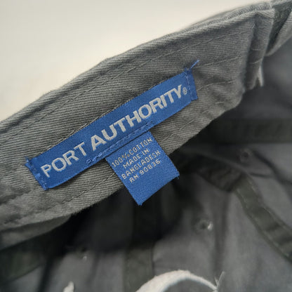 Port Authority Baseball Cap Gray One Size Hilex Poly Novolex Embroidered Hat