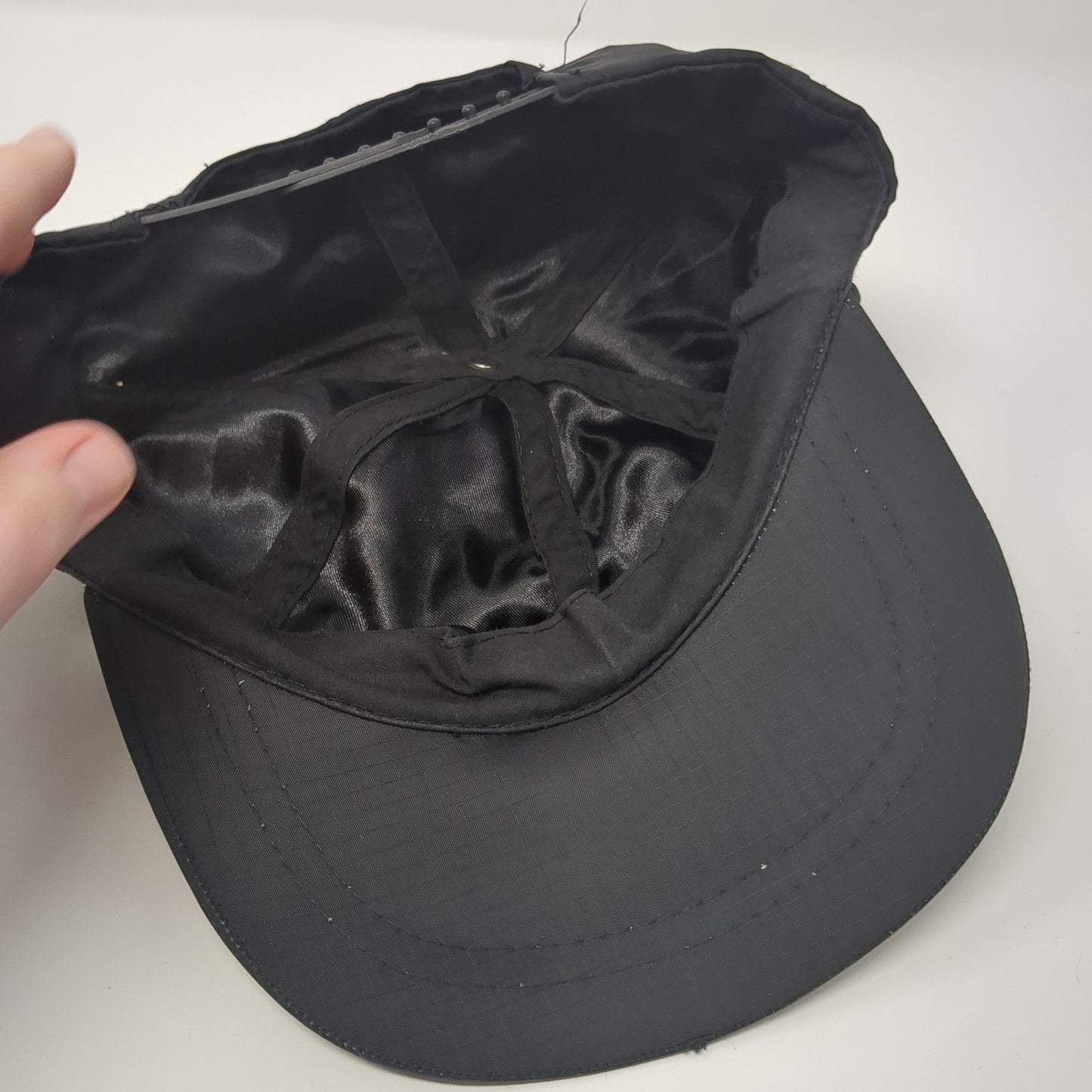 Unbranded Snapback Hat Black One Size Adjustable Lightweight 6 Panel Blank