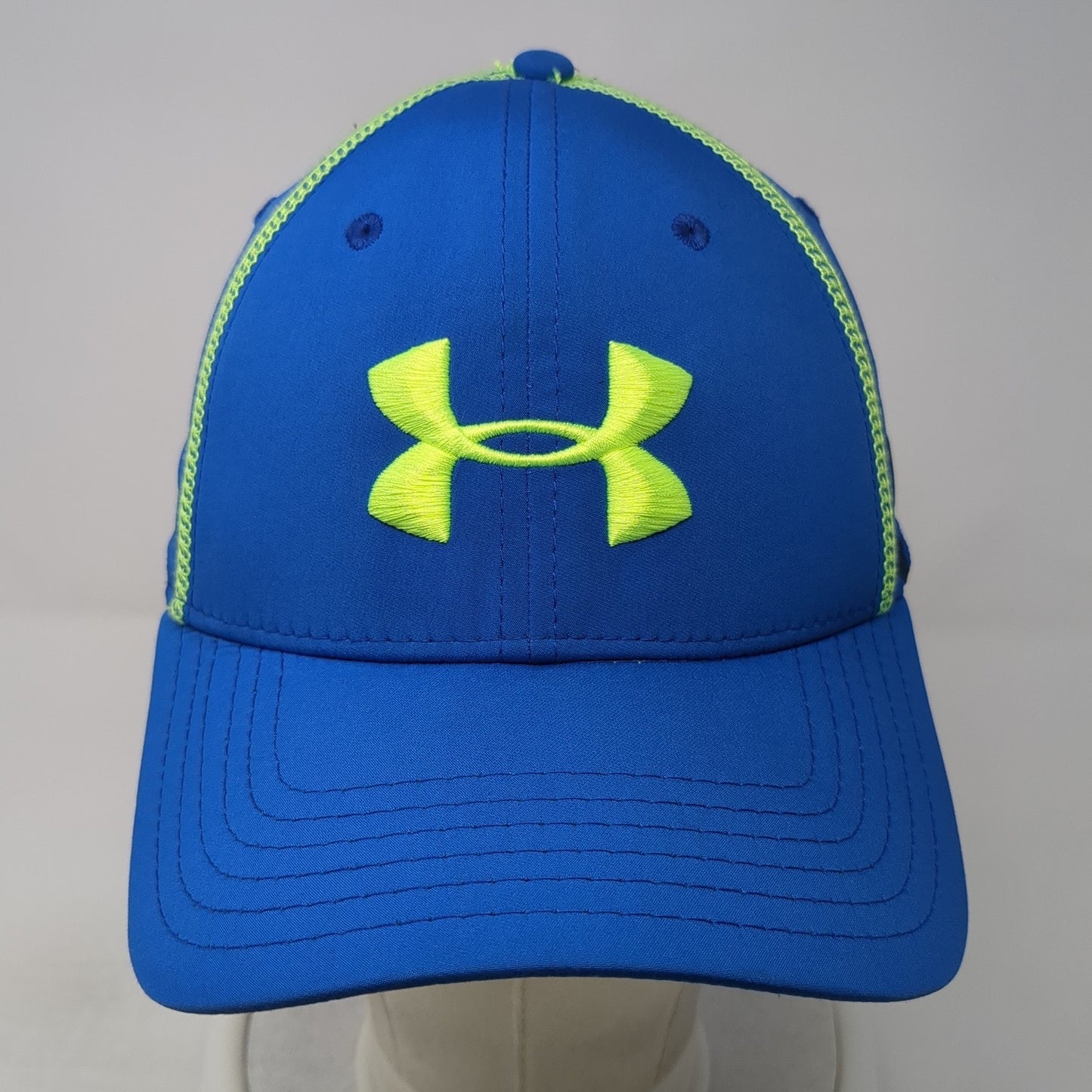 Under Armour Fitted Baseball Cap Blue Large Lightweight Embroidered 6 Panel