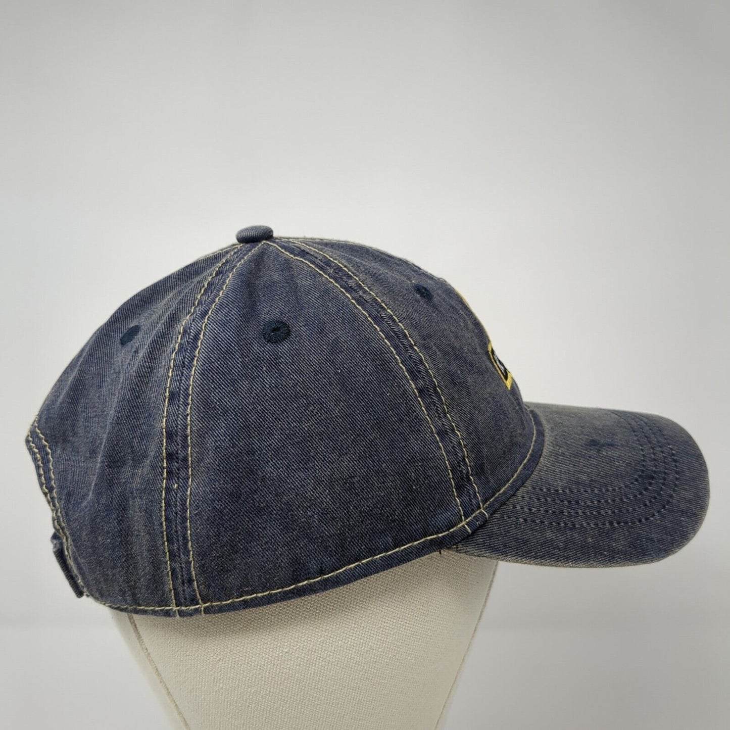 Kauai Strapback Hat Blue One Size Adjustable Embroidered Denim Headmost