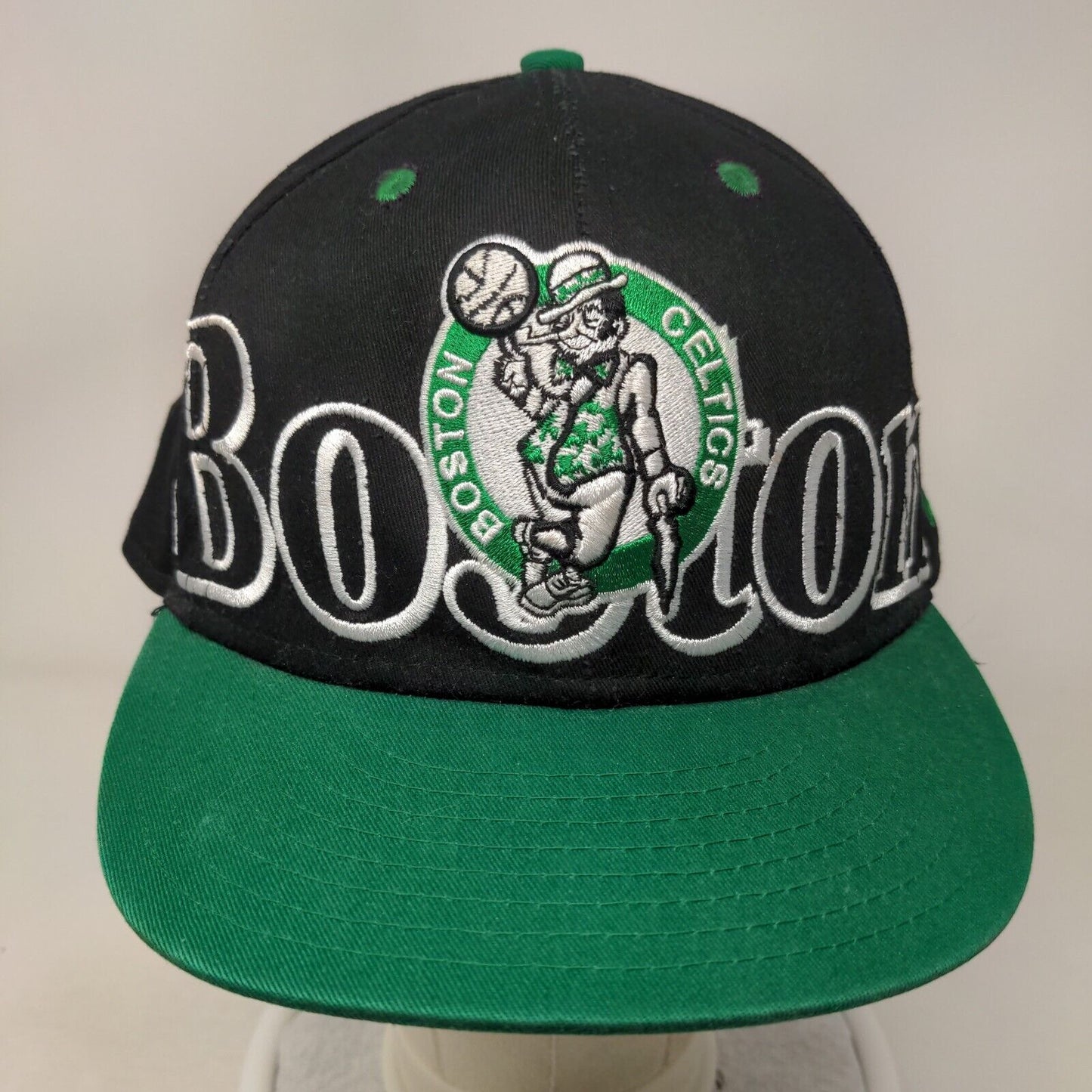 Boston Celtics Snapback Hat Black Green OSFM New Era Hardwood Classics NBA