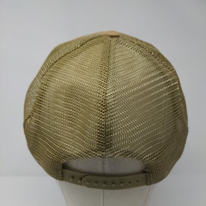 Hole N" The Rock Snapback Rope Trucker Hat Tan OSFA Solid Mesh Back