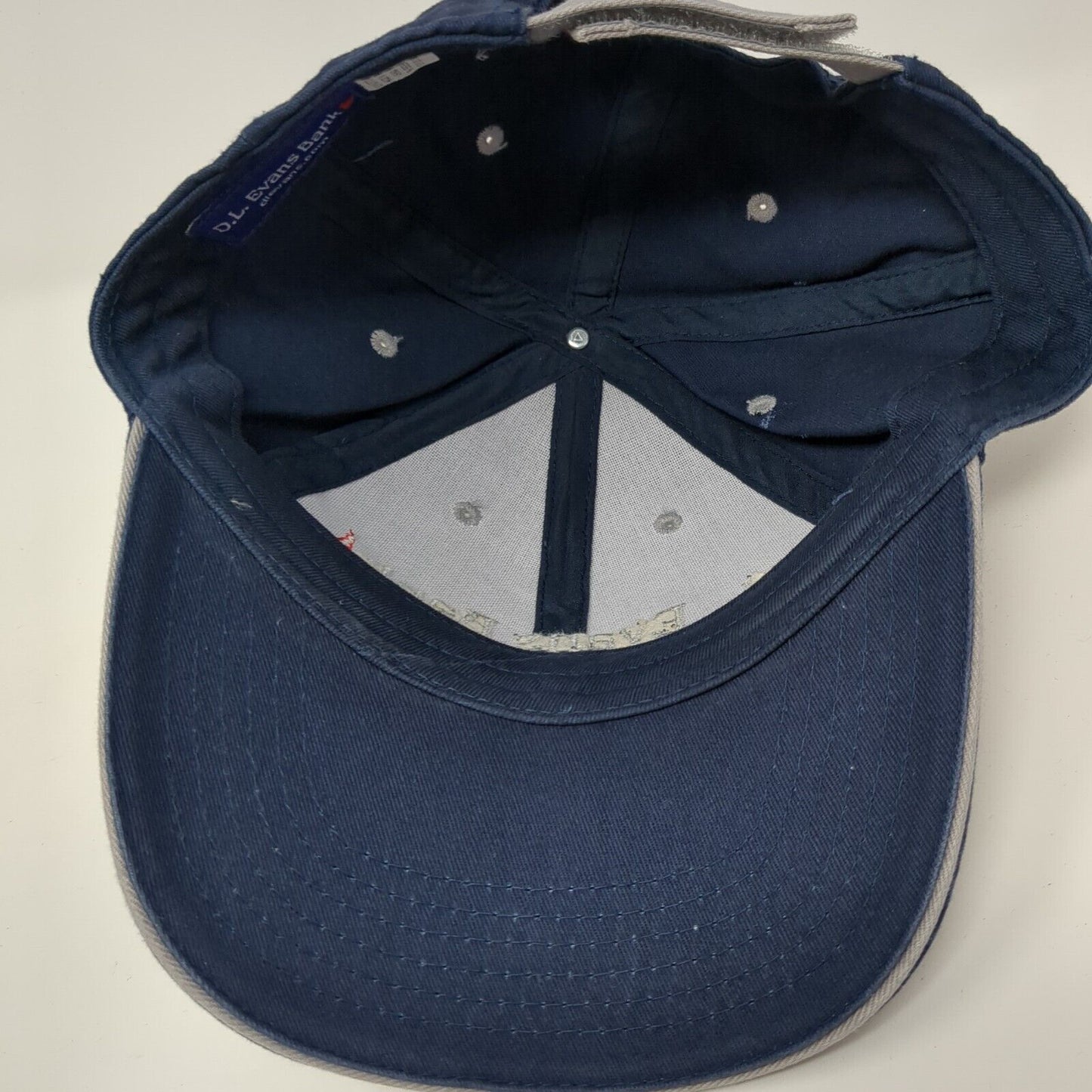 D. L. Evans Bank Idaho Strapback Hat Blue One Size Adjustable 6 Panel