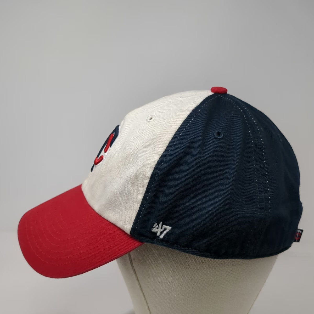'47 Baseball Cap Blue White Red OSFM MLB Minnesota Twins TC Logo Slideback Hat