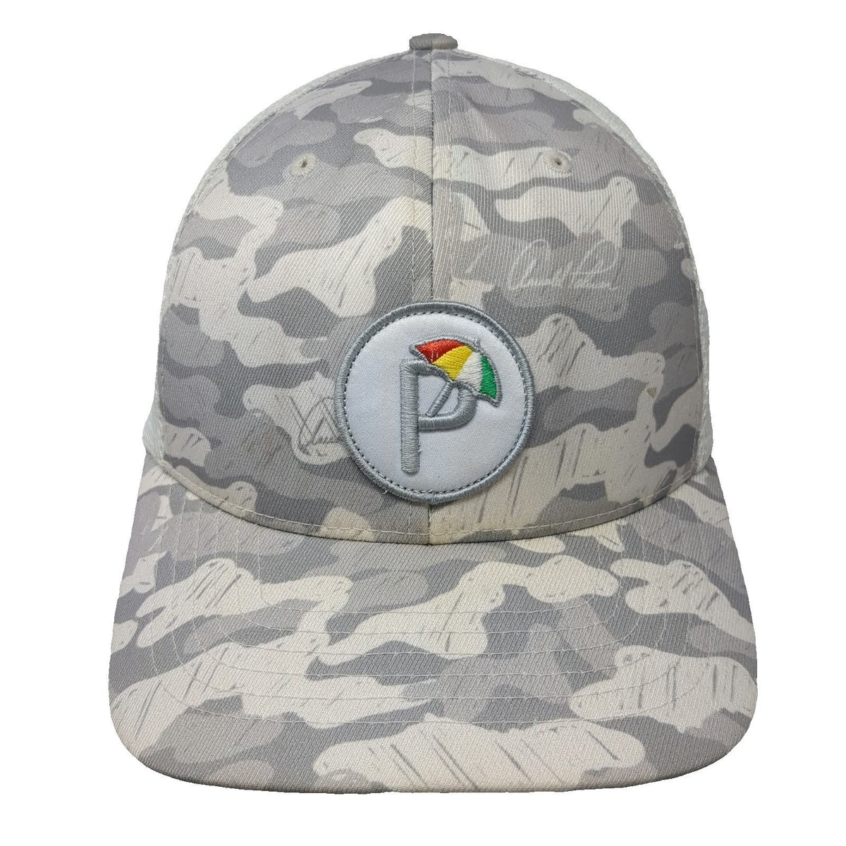 Puma Gray Arnold Palmer Camo Trucker Hat One Size Golf Umbrella P Patch Mesh