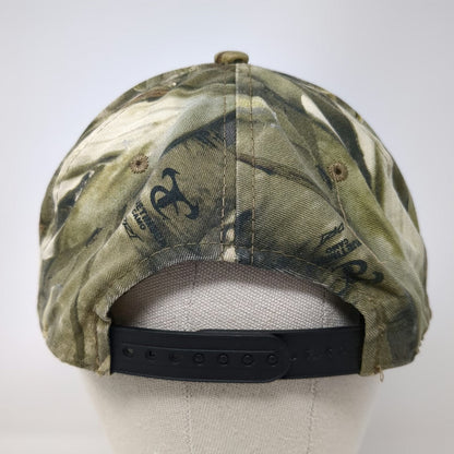 Cabelas Snapback Hat Green Camo One Size Mountain Patch Adjustable Fishing