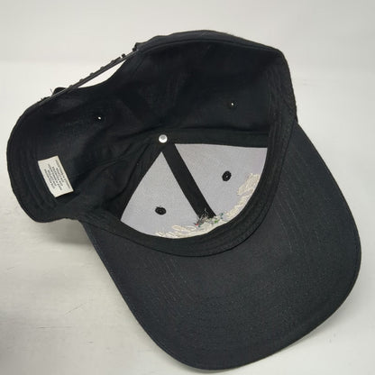 Anni Lyn Sportswear Snapback Hat Black One Size Rose Embroidery Polyester Cotton