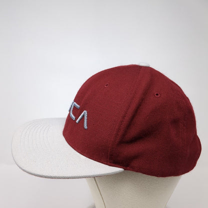 RVCA Snapback Hat Red One Size Adjustable Colorblock PM Tenore 6 Panel