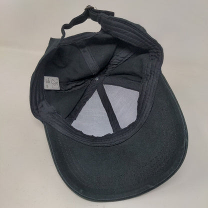 BP. Slideback Hat Black One Size Adjustable Vented Holes 6 Panel Blank