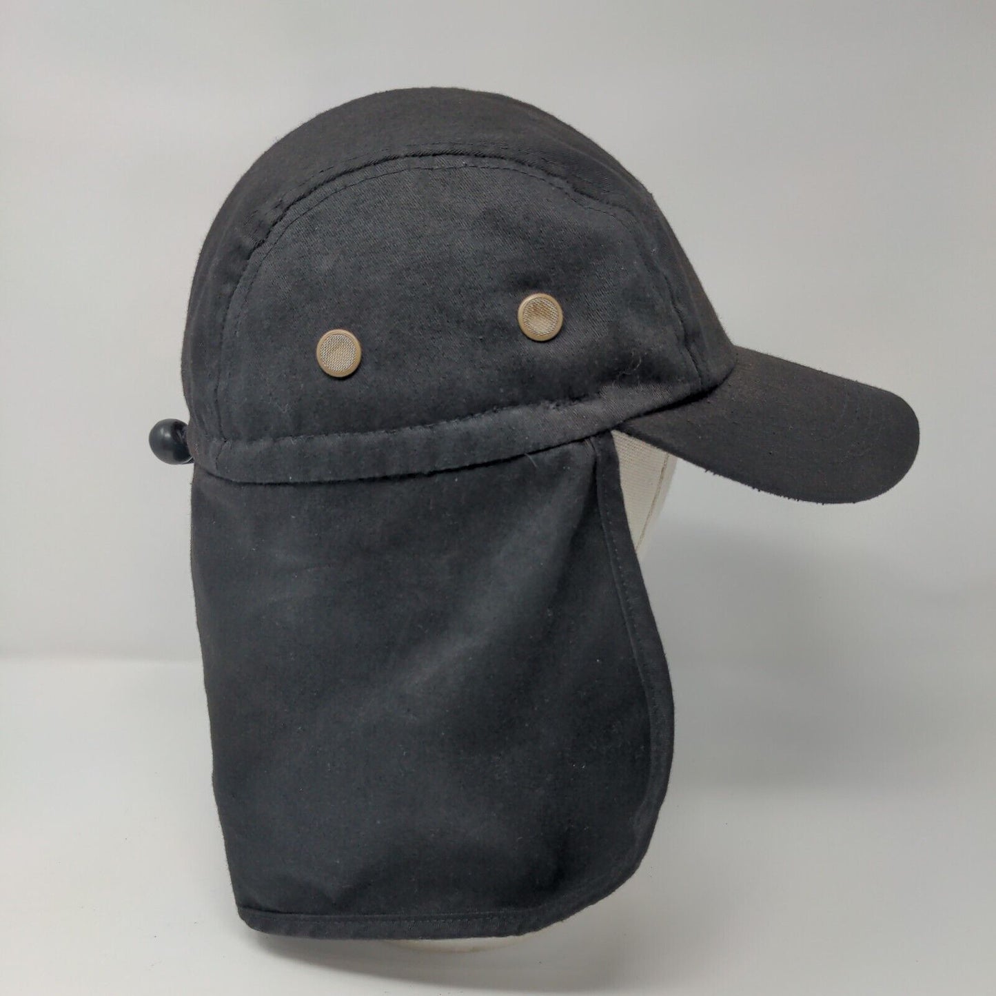 Bruneau Beast Trapper Hat Black OSFA Ear Flaps Adjustable Drawstring Blank