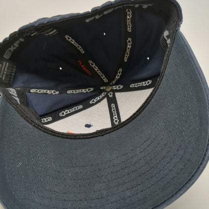 Alpinestars Baseball Cap Blue XL Orange Logo Flexfit Hat Cotton Spandex Moto