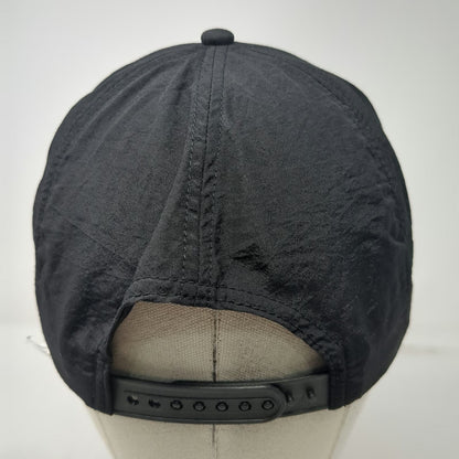 Victor Logo 5 Panel Hat Black One Size Nylon Snapback Sunset Graphic Embroidered