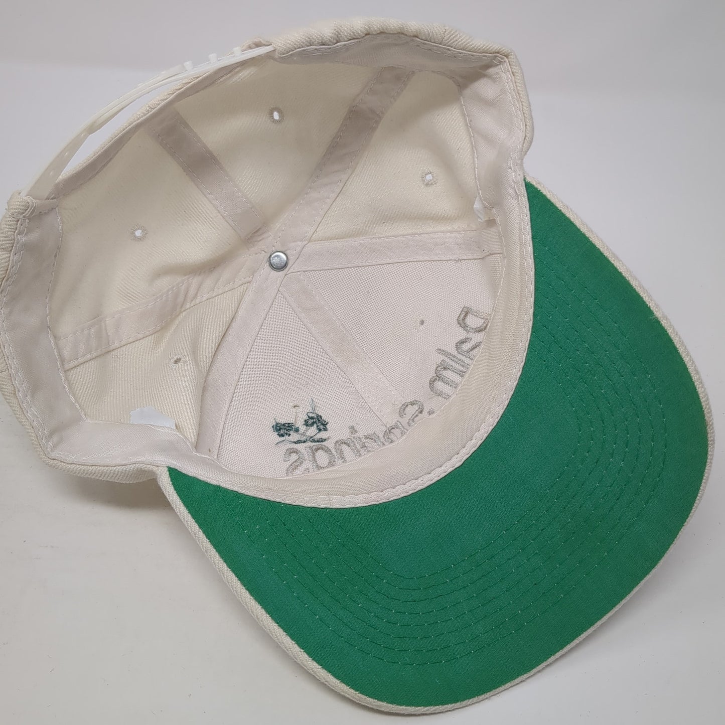 Palm Springs California Snapback Hat Beige One Size Solid Adjustable