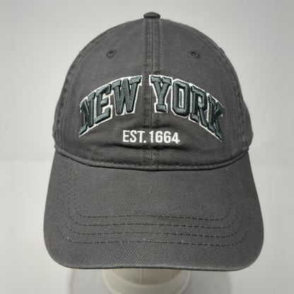 New York Est. 1664 Strapback Hat Gray One Size Adjustable Torkia Apparel