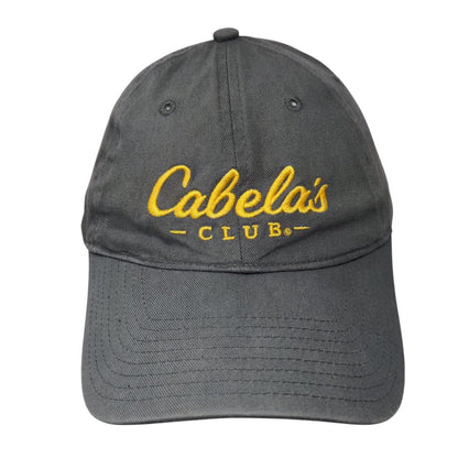 Cabela's Club Slideback Hat Gray One Size Adjustable Embroidered Vented Holes