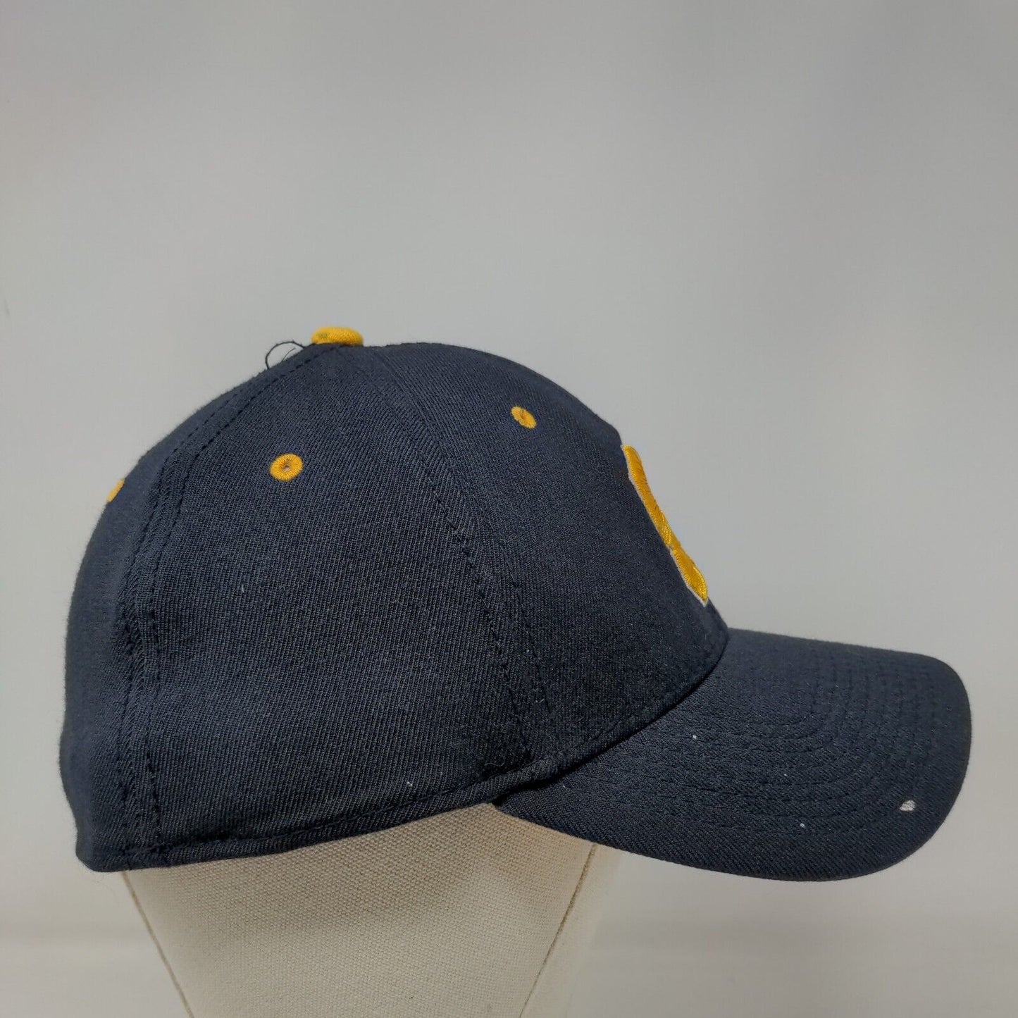 Dome Hates Men's Fitted Cap Blue M-L Embroidered S Warriors Logo Acrylic Blend
