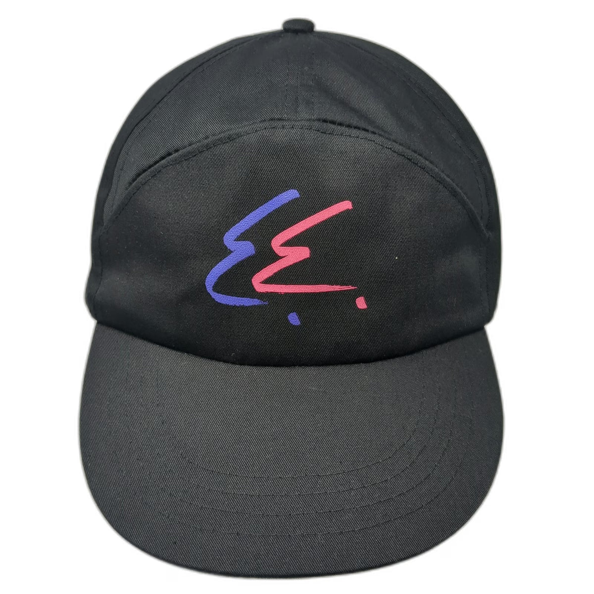 Fashion Cap Snapback Hat Black One Size 5 Panel Purple Pink Graphic Flat Brim