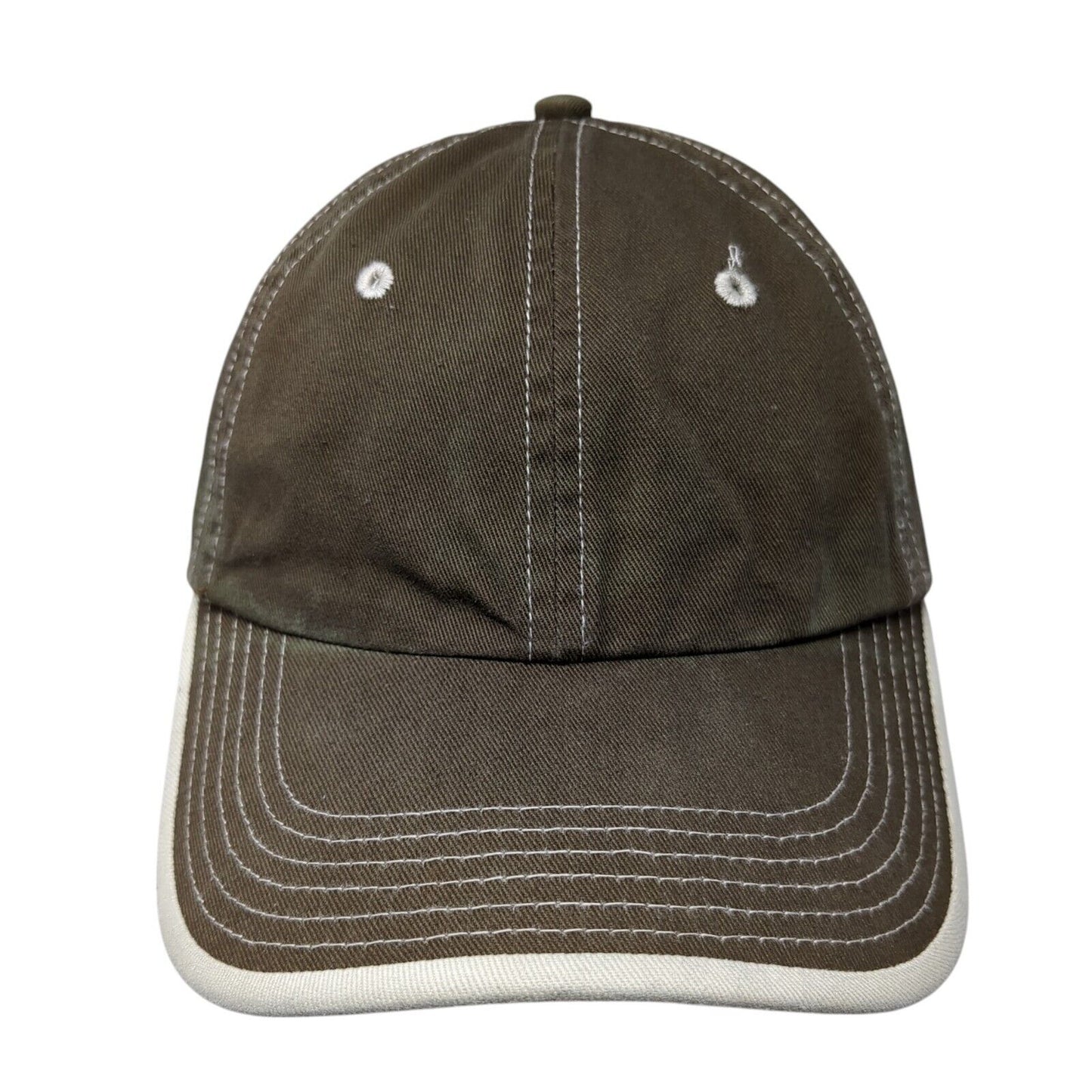 Port Authority Strapback Hat Brown One Size Adjustable 6 Panel Blank