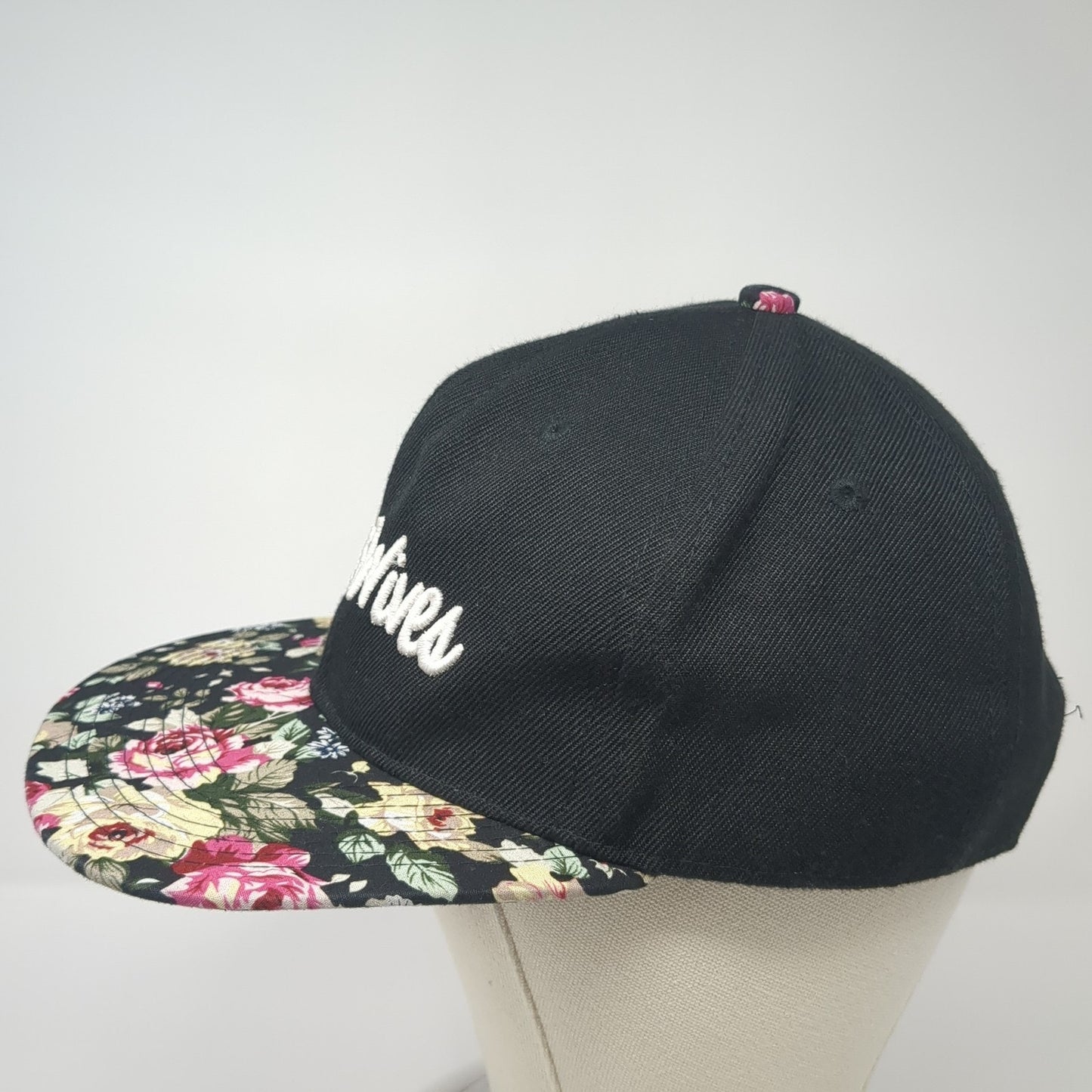 MisterWives Snapback Hat Multicolor One Size Embroidered Floral Crown