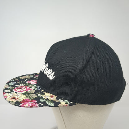 MisterWives Snapback Hat Multicolor One Size Embroidered Floral Crown
